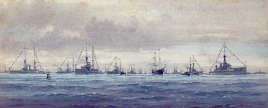FLEET REVIEW 1909 THE COMBINED BRITISH FLEETS ARE REVIEWED