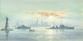 ROYAL ESCORTS IN NEW YORK HARBOUR  MAY 1939