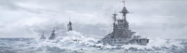 Battle of Jutland:  HMS BARHAM, MALAYA, WARSPITE AND VALIANT of the 5th Battle Squadron