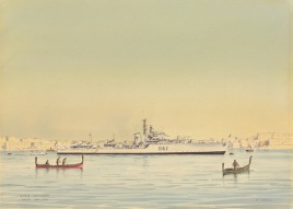 HMS JUTLAND AT MALTA, NOVEMBER 1951