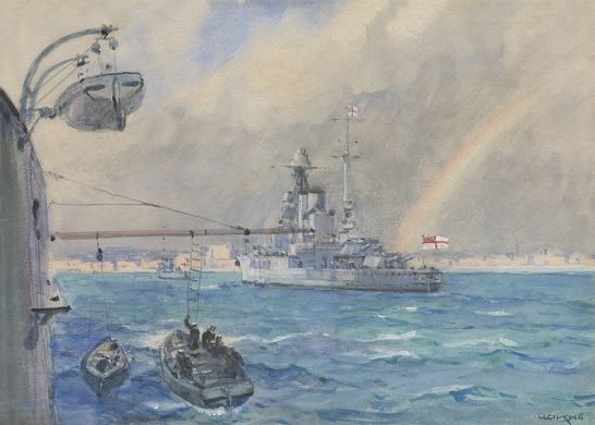 HMS BARHAM FROM HMS WARSPITE  PALMA, MALLORCA 1921