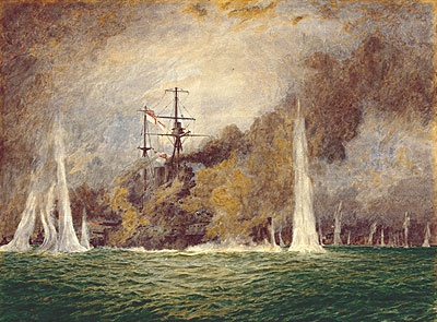 HMS WARSPITE IN TROUBLE AT WINDY CORNER, JUTLAND, 