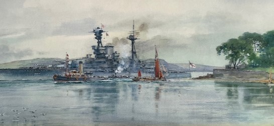 HMS ROYAL OAK Entering Plymouth 1937